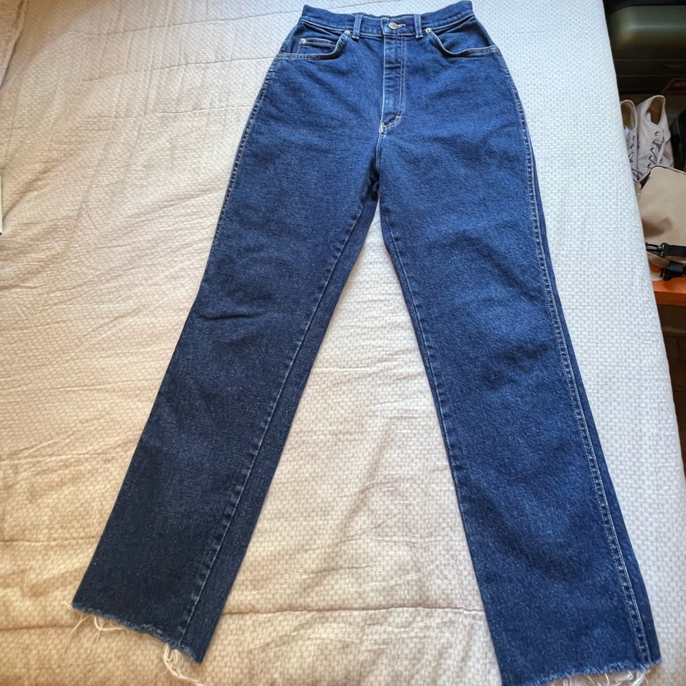 L.l bean dark wash high waisted jeans